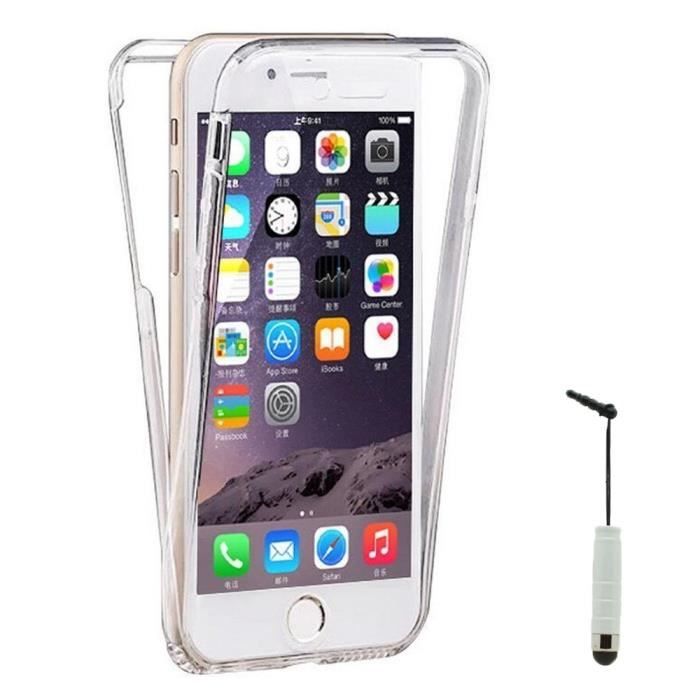Coque iPhone 6S,Coque iPhone 6,YingC-T iPhone 6 6S Créatif Désign Ultra Mince Transparente Premium TPU Silicone en Gel Crystal Clair Souple Soft Cover Utile Simple Fille Homme Cas 360 Degrès Avant et Arrière Full Complet Prot&ea 