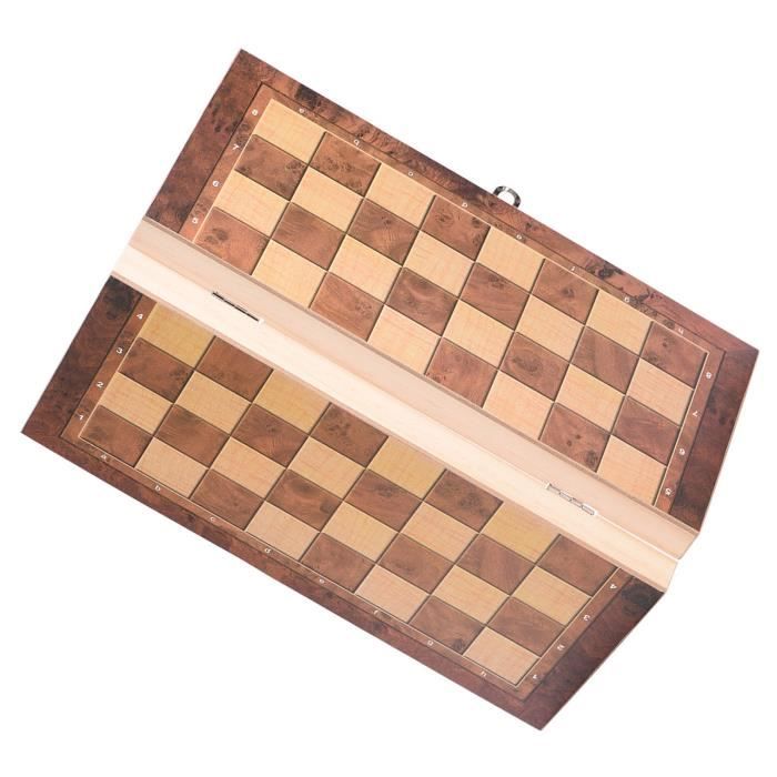 Jeu D'Échecs Hexagonal En Bois - Pour 3 Joueurs - 28x33cm - Fait Main Pliable - Master Of Chess
