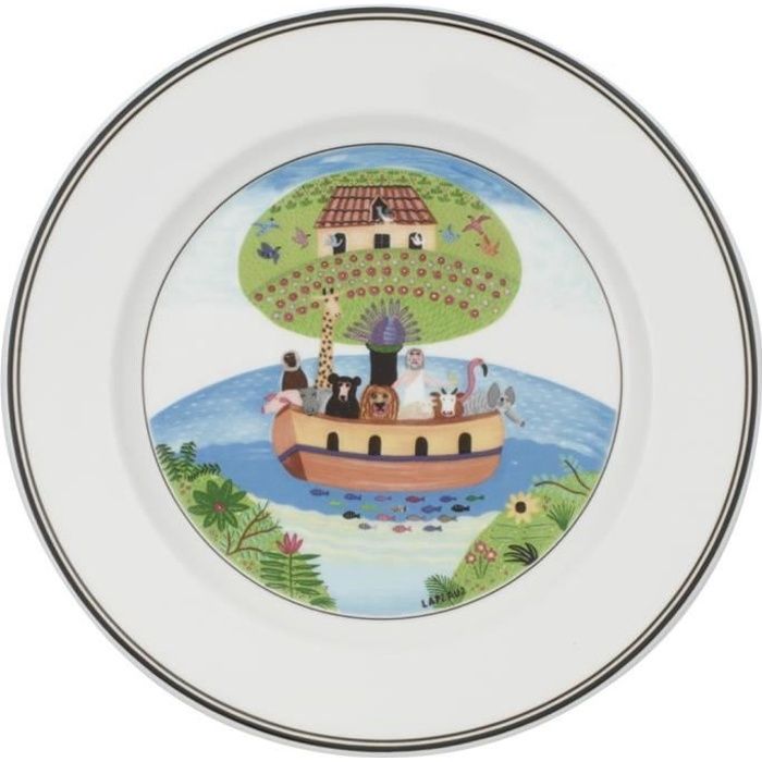 Assiette à Dessert Villeroy & Boch French Garden - Porcelaine Verte, 22 X 23 X 7 Cm - Style Campagnard Français
