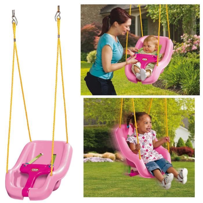 Balancoire Bebe 2 En 1 Rose Sure Et Confortable Little Tikes Cdiscount Jeux Jouets
