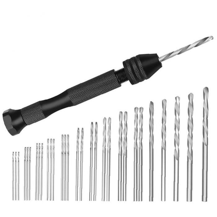 Pin Vise Hobby Perceuse Mini Twist Bits DIY Craft Tools à main Ensemble