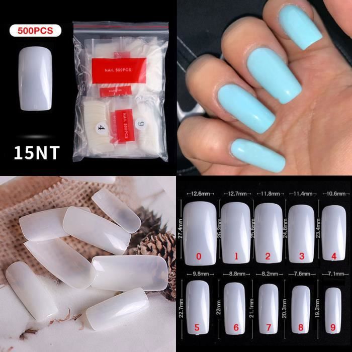 Lot De 120 Faux Ongles En Gel Transparent Incurvés - 12 Tailles, Couverture Complète, Neuf