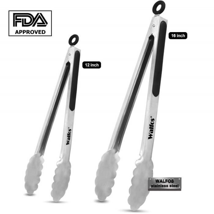 2 Pinces à Griller En Acier Inoxydable Cuisine - Marque SODIAL - Neuf - Lot De 2