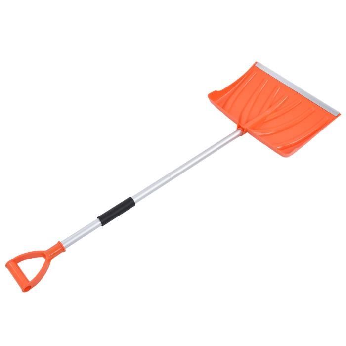 Lot De 2 Pelles à Neige Plastique Avec Manche Bois - Pour Déneigement Maison, Allée, Trottoir