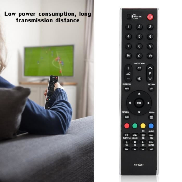 VINABTY Télécommande Universelle Pour TV Toshiba – Remplace CT-8046 & 75040998 – Compatible 24W1633DG, 32L1544DG, 40L1533DG...