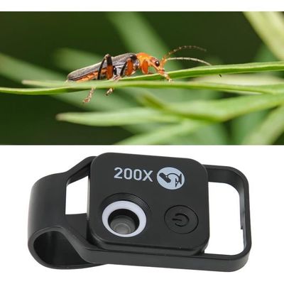 Microscope De Poche 200X Pour Smartphone - Objectif Macro HD Professionnel Avec LED Et CPL