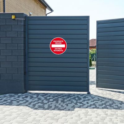 Panneau De Signalisation Aluminium – Diamètre 170 Mm, 2 Mm D'épaisseur – Propriété Privée Défense D'Entrer, Fabriqué En France, Résistant UV