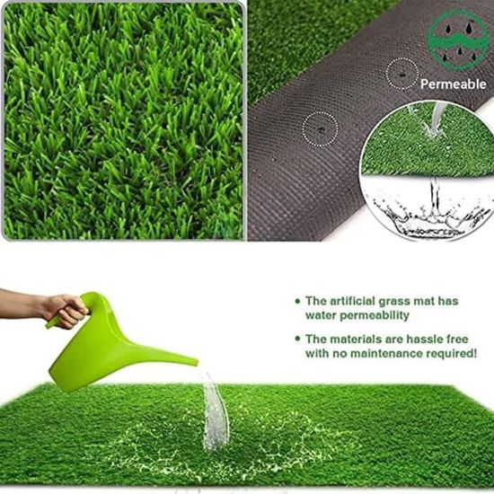 Tapis Gazon Artificiel,Découpable Tapis en Faux Gazon Plastique Supports  avec Trous Drainage (Green-3cm,Taille:50x120cm),[Z1918] - Cdiscount Jardin