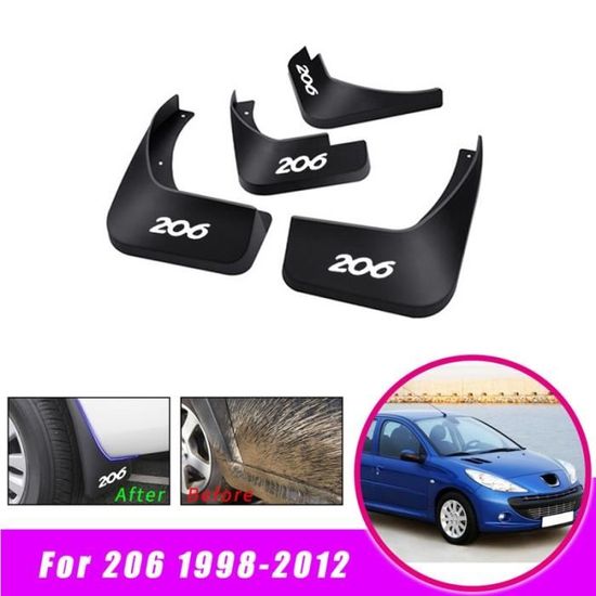 Pièces Auto,Garde-boue pour Peugeot 206 1998 2012 2012 2008, accessoires,  garde-boue - Type Black - Cdiscount Auto