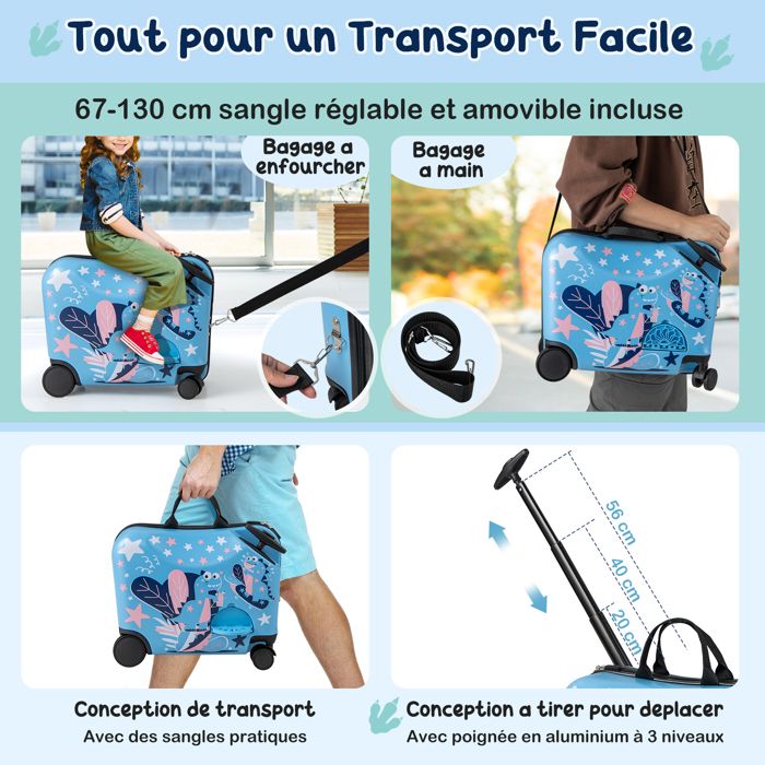 Valise avec sac shop à dos détachable