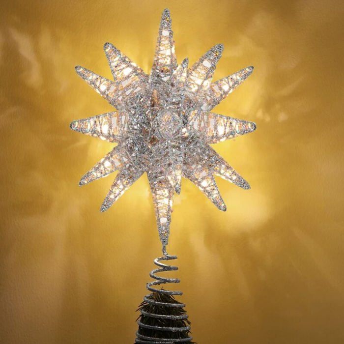 Étoile Lumineuse Musicale Pour Sapin De Noël - Avec Traîneau Et Grande Roue, Guirlandes Incluses, USB