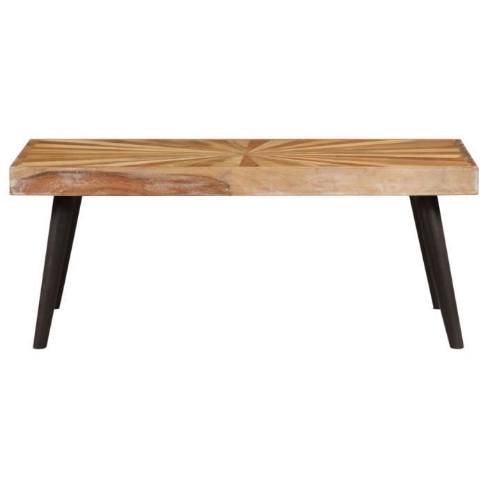 SIB Table basse Bois de manguier massif 90x55x36 cm - AKO7542050323669 ...