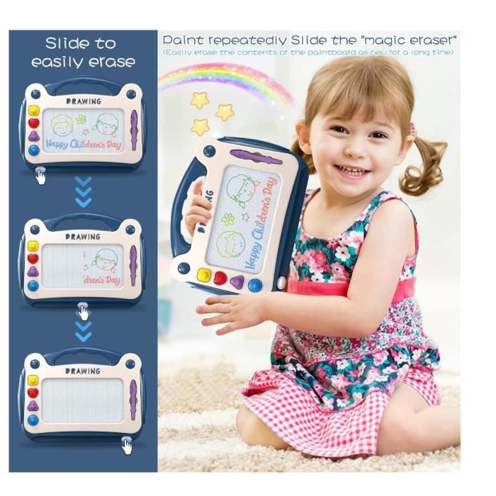 OFFCUP Ardoise Magique 4 Couleurs - Table à Dessin Avec Pieds - Dès 1 An - Cadeau Éducatif