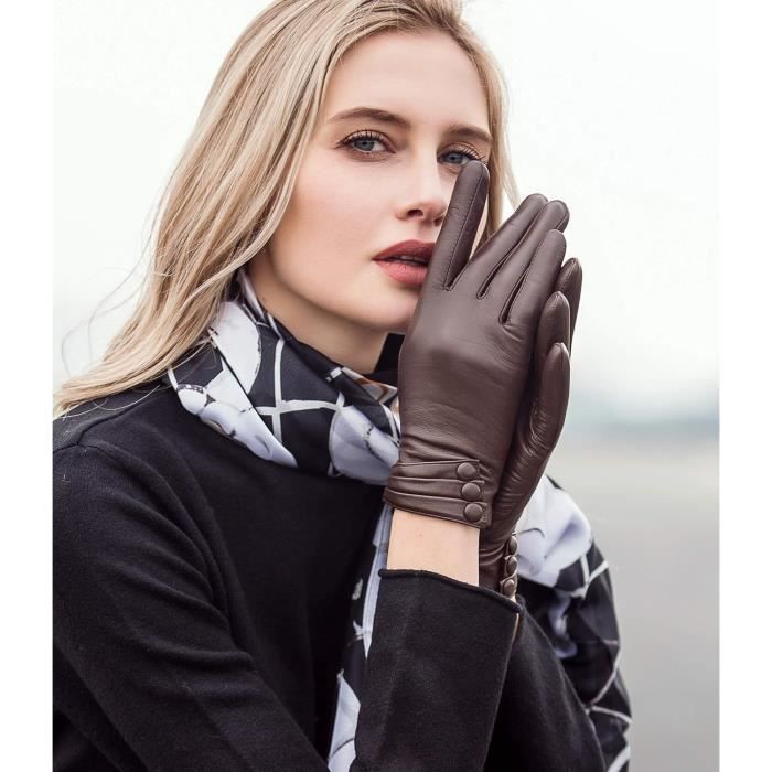 1 paire Nouveau Mode Écran Tactile Hiver Femme Gants En Velours