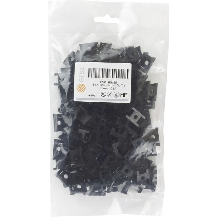 Lot De 100 Attaches Câble Nylon Noir – 2,5 X 200 Mm – Solide Et Réutilisable Pour Rangement Et Bricolage
