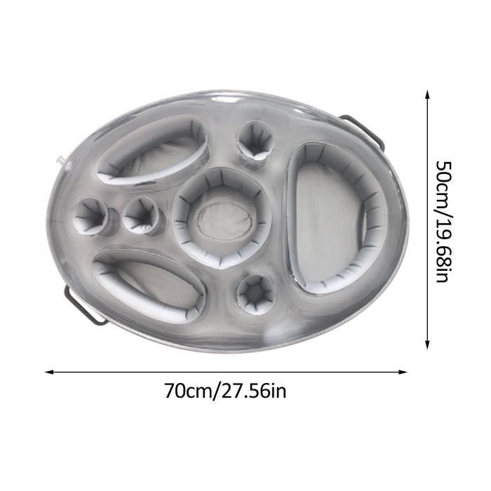 Alomejor Table Flottante Piscine Gonflable – 100 Cm Rond – Plateforme Pour Jeux Et Boissons