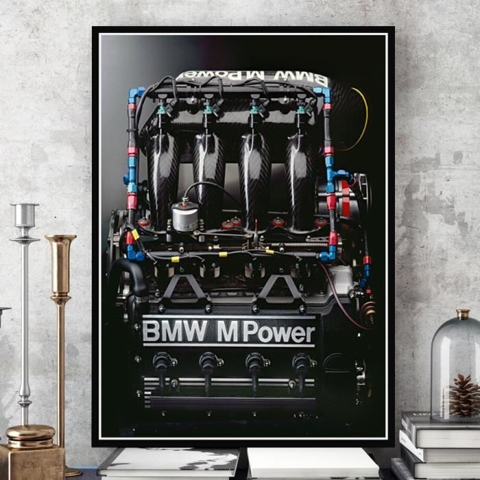 Générique Tableau BMW M3 : Poster en Huile sur Toile Décoration Murale avec  les Performances des M3 F80, G80 et E30 (M3 E30)