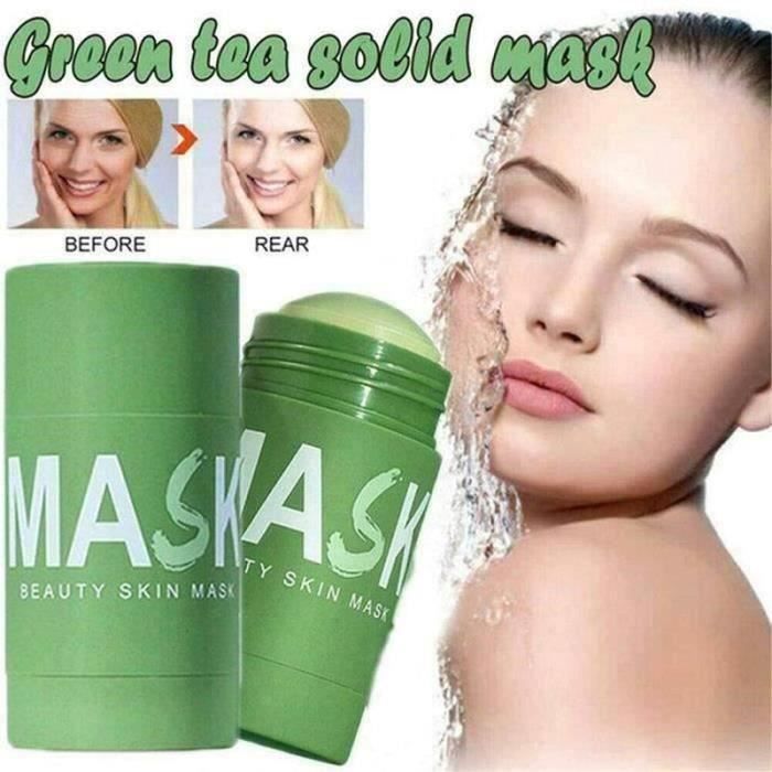 XX Green Tea Purifying Clay Face Mask Stick Deep Cleansing Oil Control Anti Acne Solid Mask Hydrating Blackhead Remover Faci Cdiscount Au quotidien