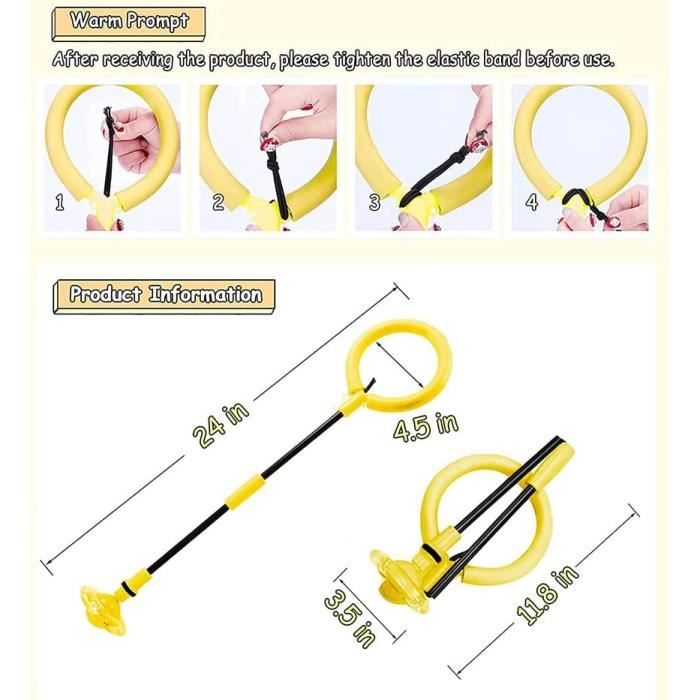 Anneau De Saut De Cheville Lumineux Et Pliable - Jouet Sportif Pour Enfants Et Ados - Jeu D'Extérieur Amusant