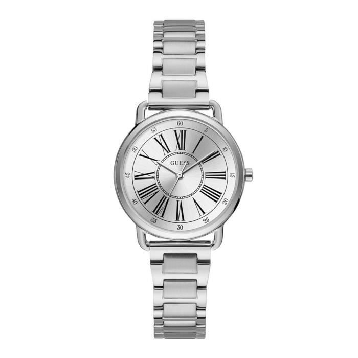 Montre Guess Femme Vintage – Acier Inoxydable Argenté, Quartz