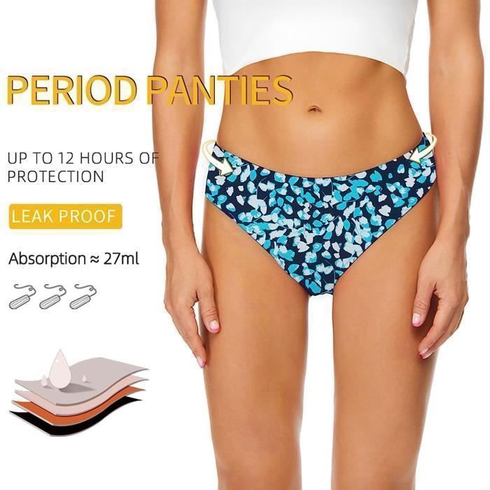 Culotte De Bain Menstruelle Couleur Unie Femme Maillot Menstruel