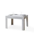 Table blanche extensible 90x120-180cm cuisine salle à manger Bibi White-2