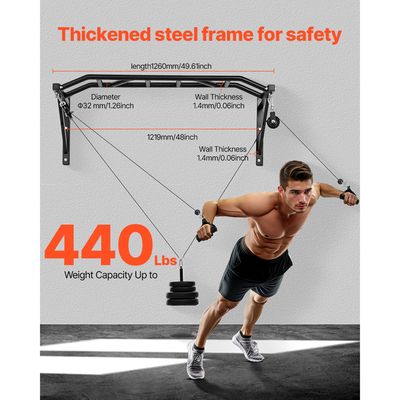 Barre de traction extensible pour portes avec Fixation Murale – 60