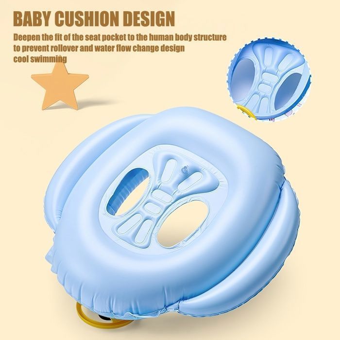 Bouée Bébé Avec Pare-soleil – Jusqu’à 15 Kg, Volant Klaxon, PVC Durable, Piscine Plage