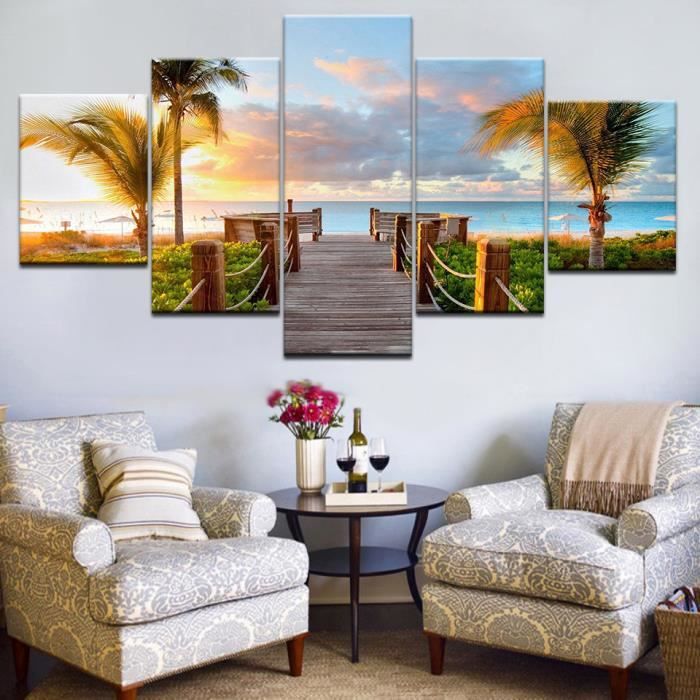 Impression sur Toile 5 Partie XXL - Billard 150x80cm - | FindTheDeal