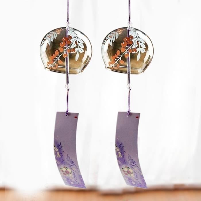 date japonais style verre vent carillon suspendus décor maison verre vent  cloches 1pc - Achat/Vente decoration de jardin pas cher 