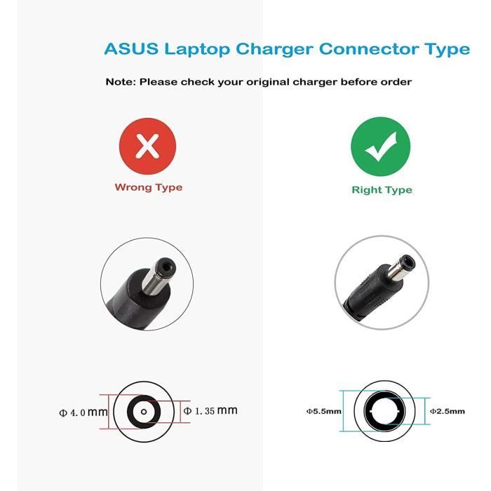 120W Adaptateur secteur chargeur pour Asus Vivobook N550 N550J N550JX N550JV