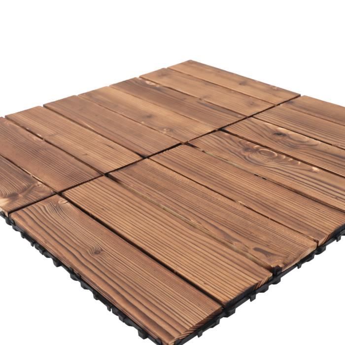 Carrelage de sol en bois autobloquant pour balcon, carrelage de pelouse auto-pavé, extérieur, porche, arrière-cour, degré d'usure  15
