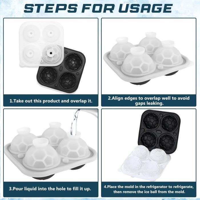 Moule A Glacon En Forme De Plug Bac à Glaçons En Silicone Avec Entonnoir Intégré, 3 Roses Et 3 Bac à Glaçons Pour Frigo