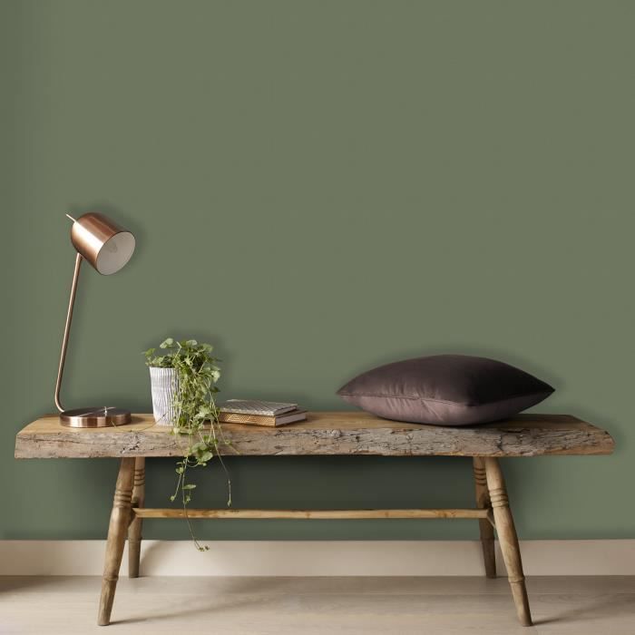 Papier peint intissé Uni Naoni 1005 x 52cm Vert - Cdiscount Bricolage