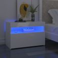 Qualité luxe© | Meuble de rangement & Meuble bas TV & Table de Salon & avec lumières LED Blanc brillant 60x35x40 cm |874644-3