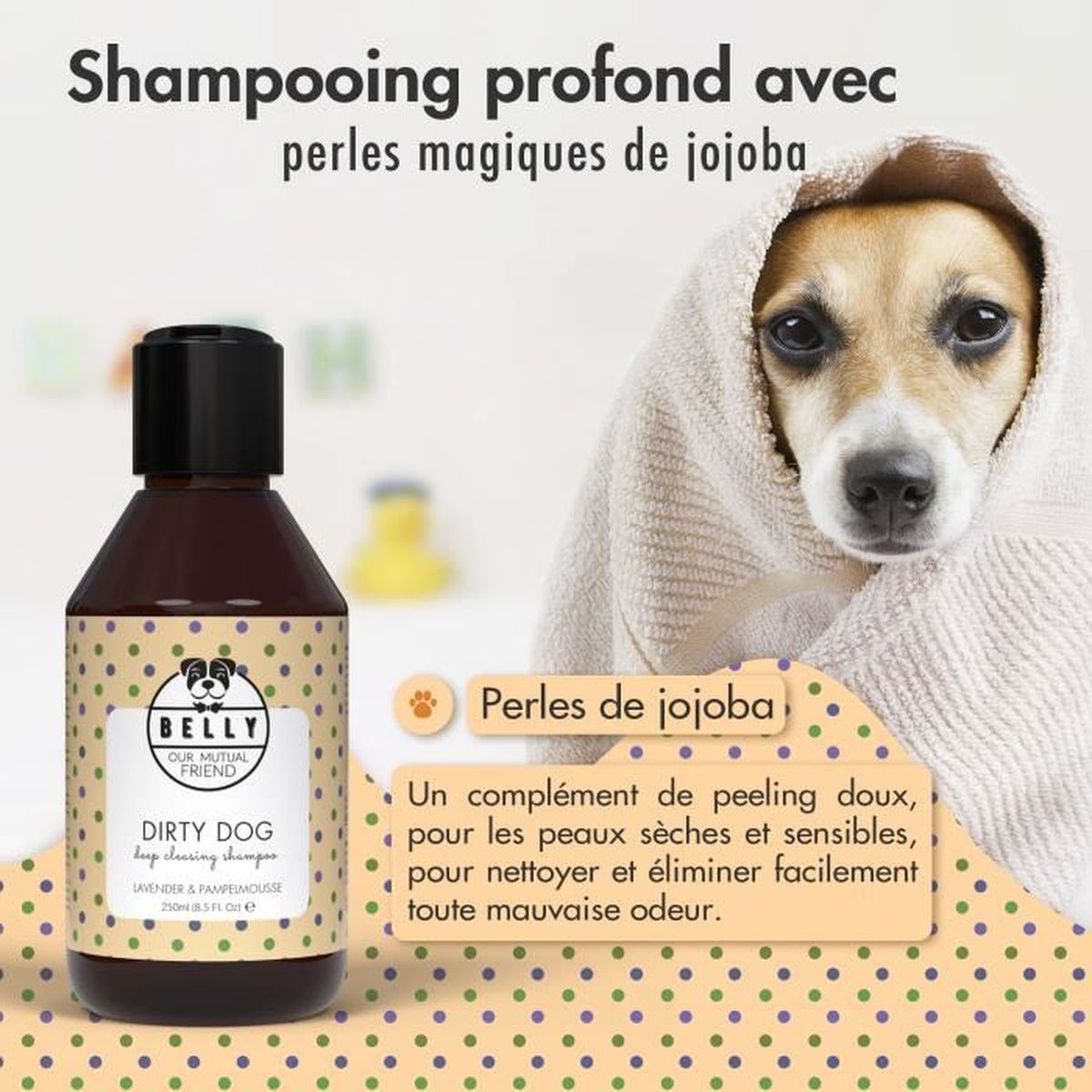 Belly Shampoing pour Chien - Shampoing Chien Naturel - Hydrate et