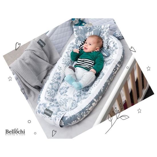 Bellochi Reducteur De Lit Bebe Cale Bebe Pour Lit Cocon Bebe 100 Coton Oeko Tex 90 X 60cm Nid De Bebe Baby Nest Magnolia Cdiscount Puericulture Eveil Bebe
