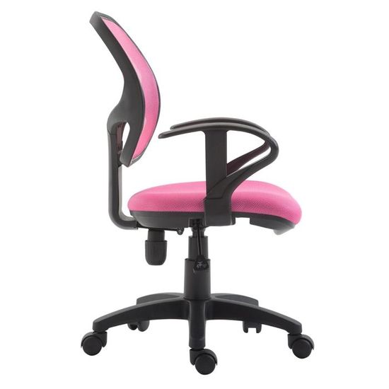 Chaise De Bureau Pour Enfant Cool Fauteuil Pivotant Et Ergonomique Avec Accoudoirs Siege A Roulettes Et Hauteur Reglable Mesh Pink Achat Vente Chaise De Bureau Cdiscount