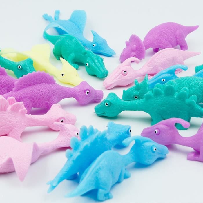 10 Pcs Slingshot dinosaure doigts jouets jeux vol résistant au Stress  élastique`