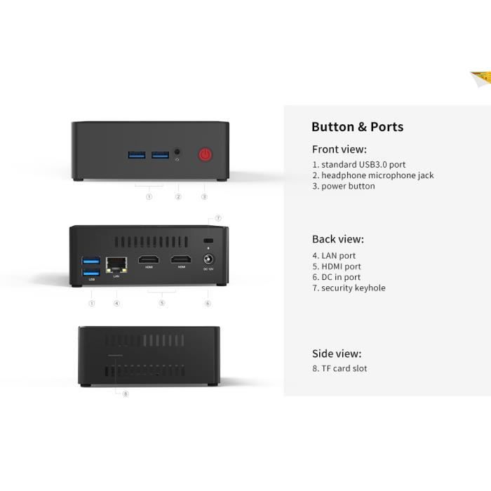 Beelink X45 Mini PC 8Go 256Go Windows 10 Ordinateur3