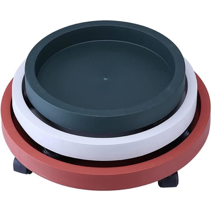 BESPORTBLE Plateau De Pot De Fleurs Universel Amovible Noir à Suspendre Avec Roulettes Support Extérieur En Fer