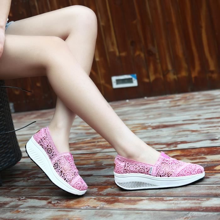 Basket top dentelle rose
