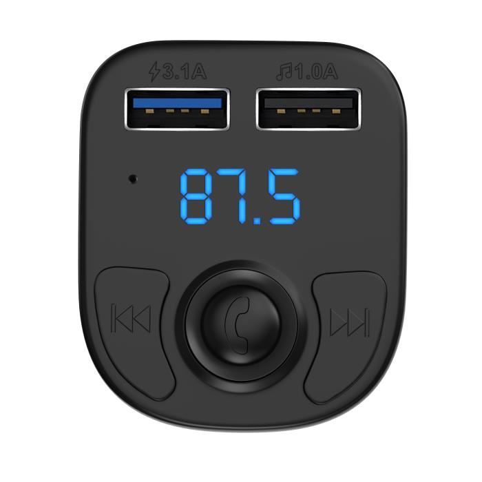 Transmetteur FM Bluetooth 5.3 ISEYOU - Adaptateur Voiture Charge Rapide 30W PD + 18W QC, RGB, Appels Mains Libres