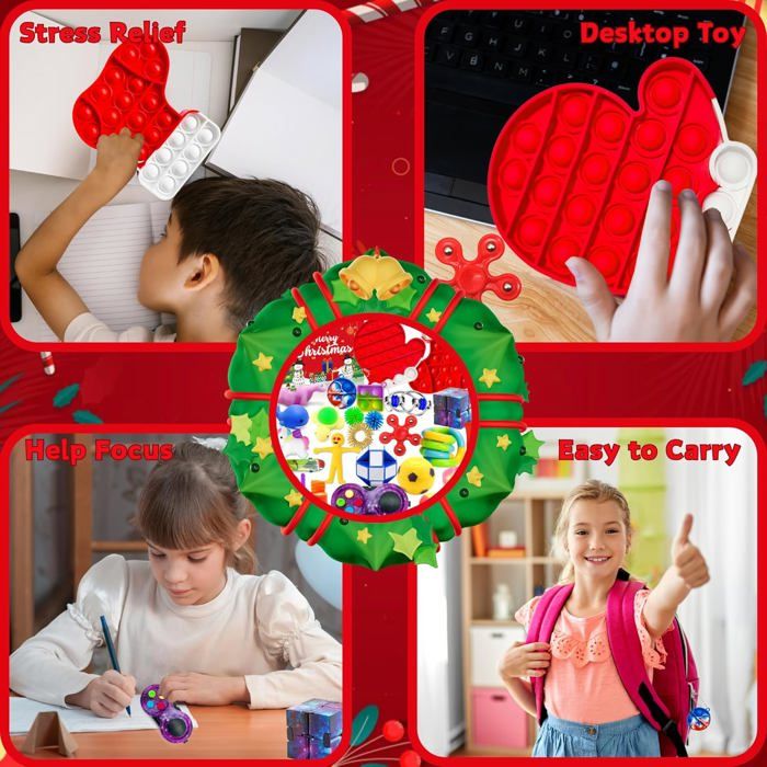 Calendrier De L'Avent Jouets Fidget - ZVVN - 2025 - 24 Jouets - Anti Stress - Enfants 3-12 Ans - Maison