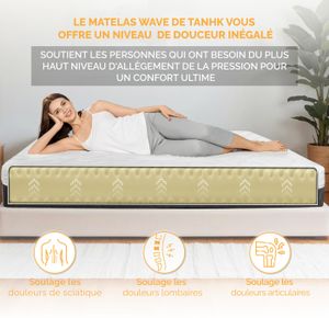 Matelas Double Baldiflex Emporio 170x200 Cm - 20 Cm D'épaisseur Avec Ressorts Bonnel Et Mousse Mémoire De Forme 3 Cm - Revêtement Aloe Vera - Fabriqué En Italie