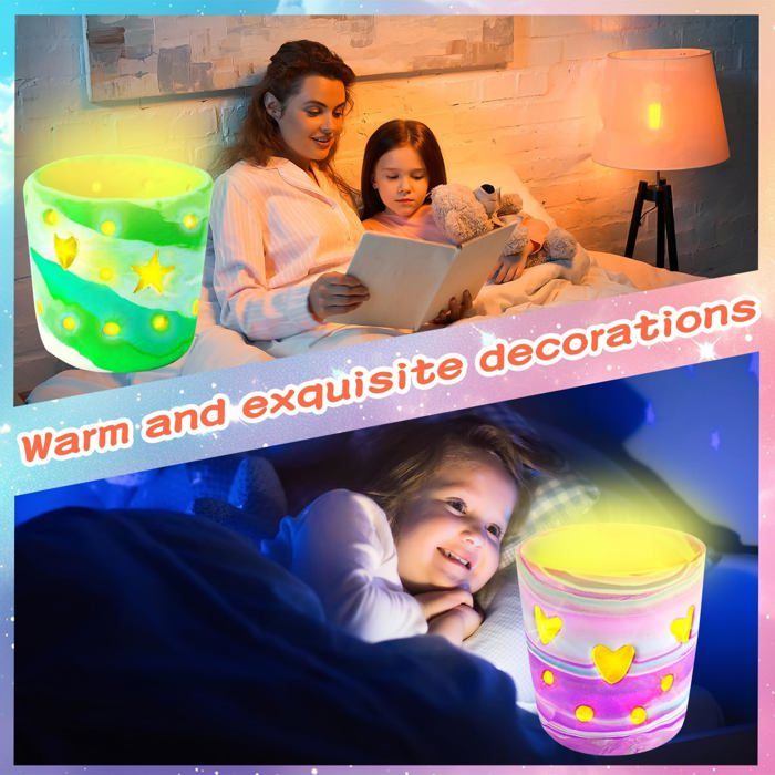 Kit Créatif Lampe à Bougie En Pâte Polymère – 24 Couleurs, 500 G, Moules Et Outils Inclus – DIY Pour Enfants Dès 6 Ans – Cadeau Fille Et Garçon