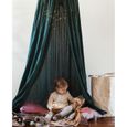 Ciel de Lit Enfant Baldaquin Rideaux De Lit Tente de Jeu - METISBOX - Vert - Coton - 2,4 Mètres de haut-0