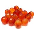 Perles pierre semi précieuse naturelle cornaline Orange8 mm lot de 10 perles 8 mm lot de 10 perles-0
