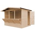 Kiosque en bois TIMBELA M150A - 6,03 m² - H232x336x263 cm - Pin/épicéa-0