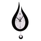 Horloge Murale à Pendule - HOMYL - Noir - 30 cm - Silencieuse - Décorative pour Cuisine